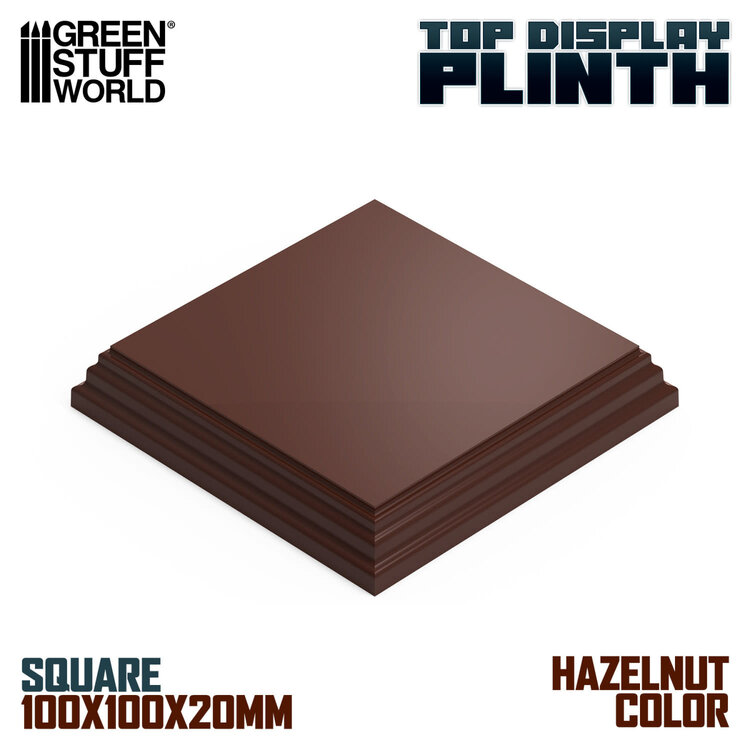 Green Stuff World Green Stuff World: Display Plinth - Square 100mm - Hazelnut Brown