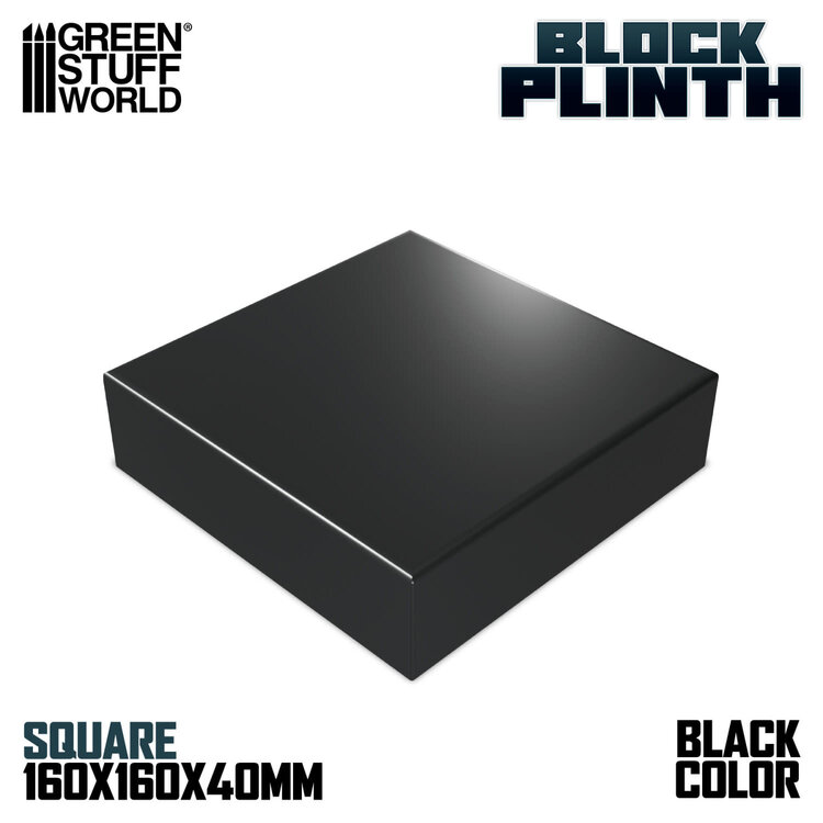 Green Stuff World Green Stuff World: Display Plinth - Square 160mm - Black