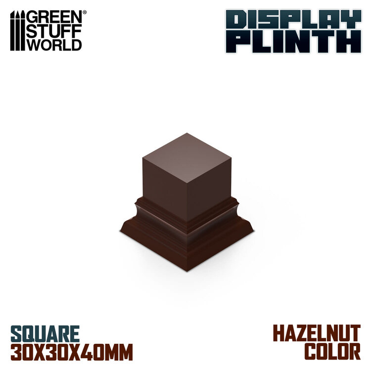 Green Stuff World Green Stuff World: Display Plinth - Square 30mm - Hazelnut Brown