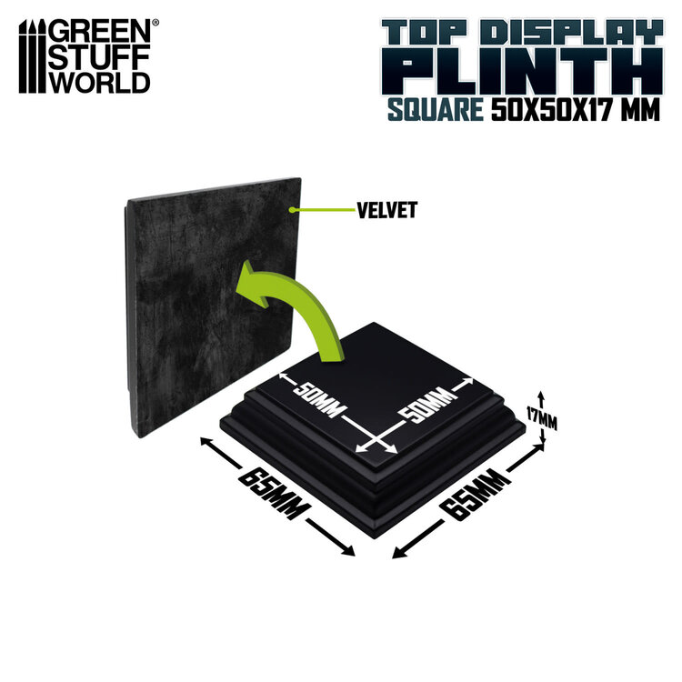 Green Stuff World Green Stuff World: Display Plinth - Square 50mm - Black