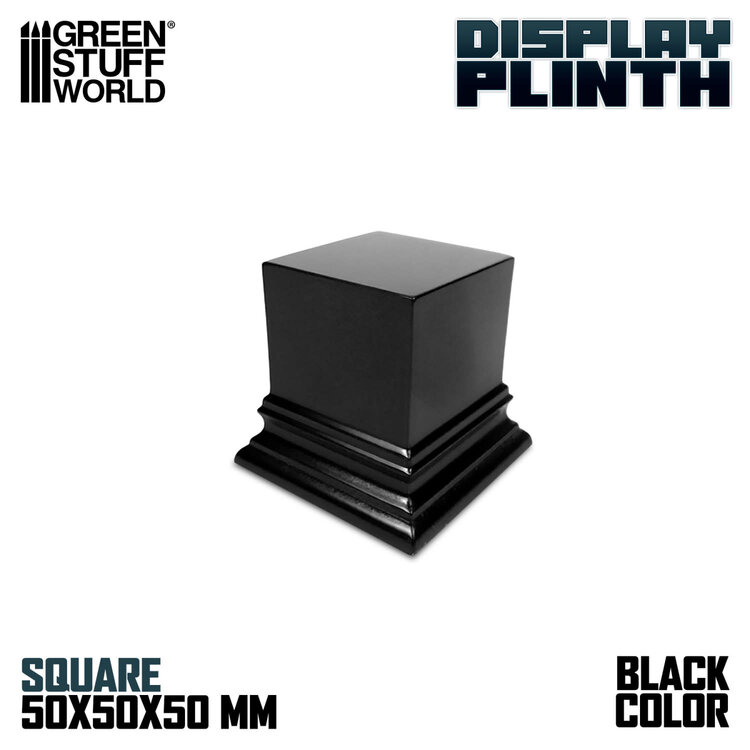 Green Stuff World Green Stuff World: Display Plinth - Square 50mm - Black (High)