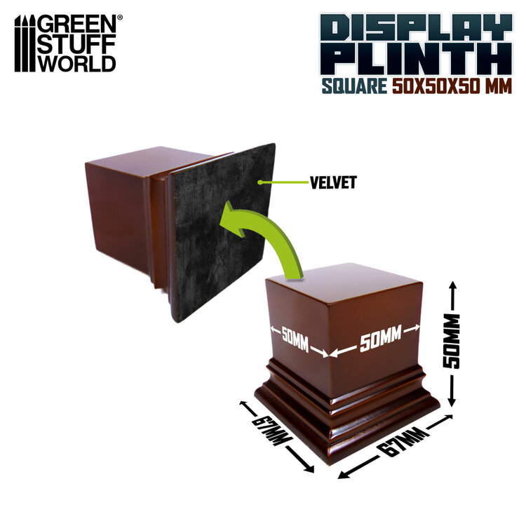 Green Stuff World Green Stuff World: Display Plinth - Square 50mm - Hazelnut Brown