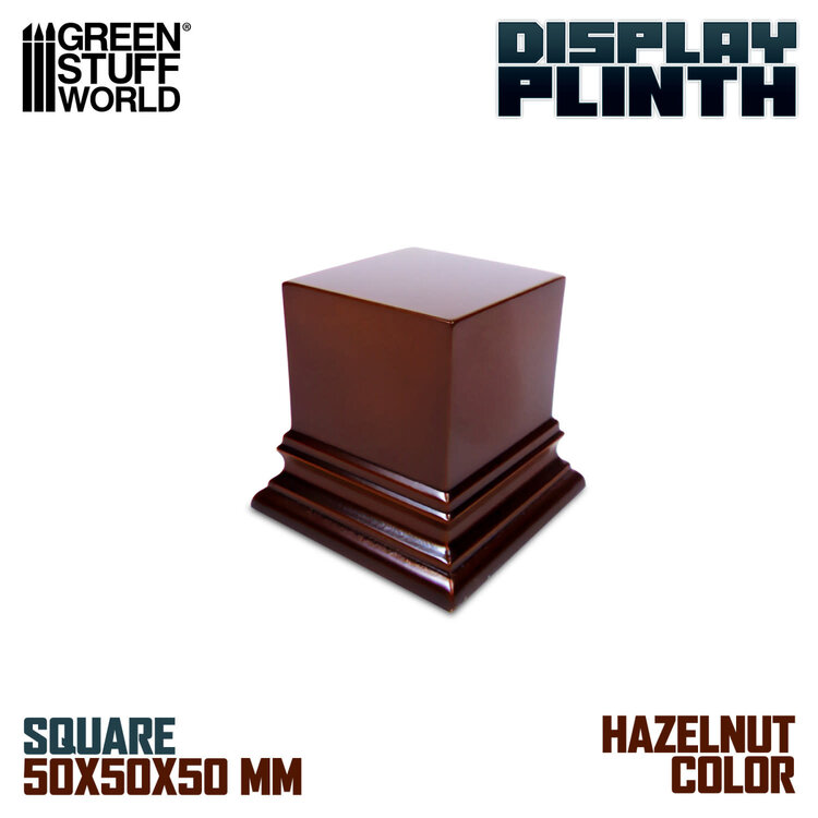 Green Stuff World Green Stuff World: Display Plinth - Square 50mm - Hazelnut Brown
