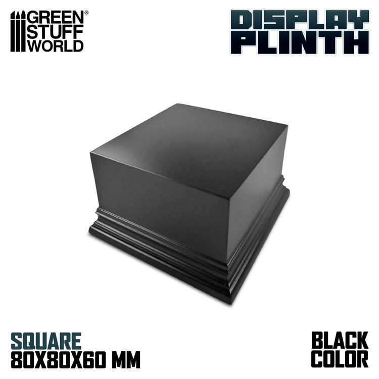 Green Stuff World Green Stuff World: Display Plinth - Square 80mm - Black