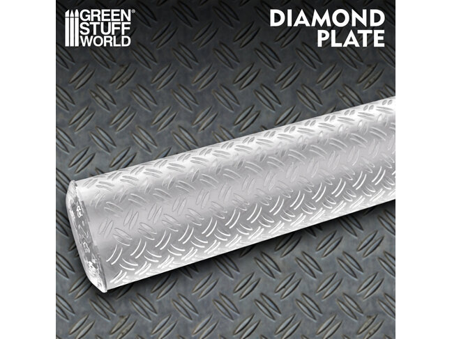 Green Stuff World Rolling Pin - Diamond Plate - Large