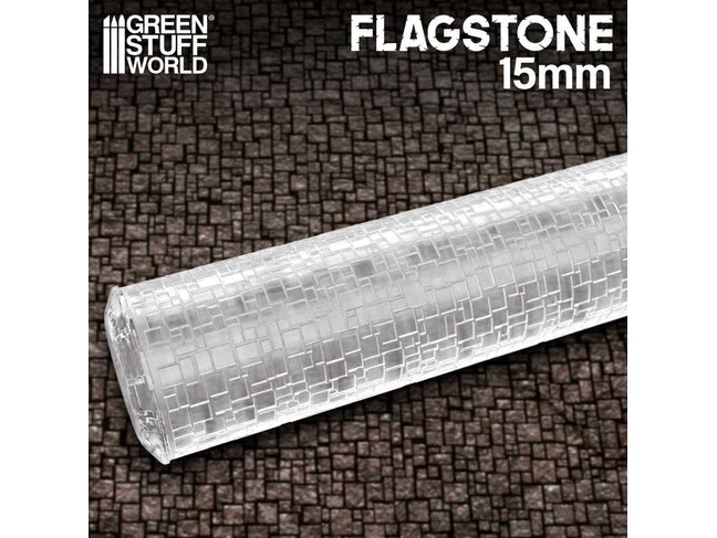 Green Stuff World Rolling Pin - Flagstone 15mm
