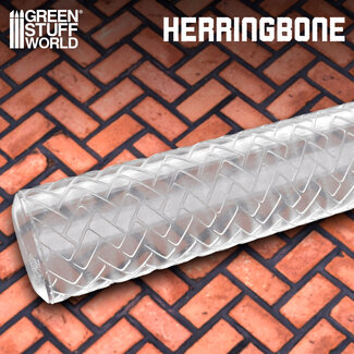 Green Stuff World Rolling Pin - Herringbone