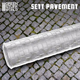 Green Stuff World Rolling Pin - Sett Pavement  - Large
