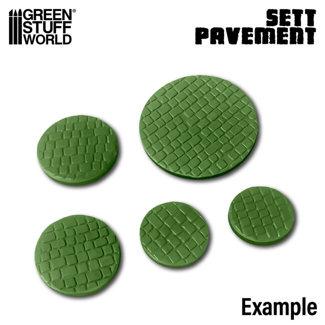 Green Stuff World Green Stuff World: Rolling Pin - Sett Pavement  - Large