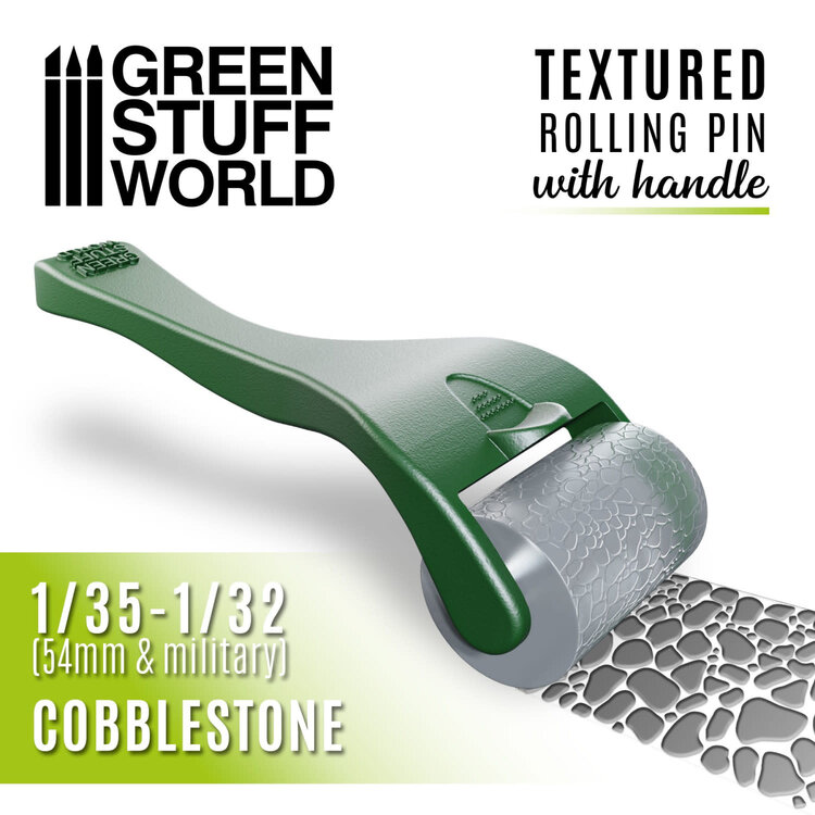 Green Stuff World Green Stuff World: Rolling Pin with Handle - Cobblestone