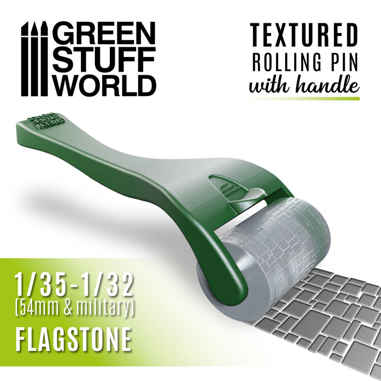 Green Stuff World Green Stuff World: Rolling Pin with Handle - Flagstone