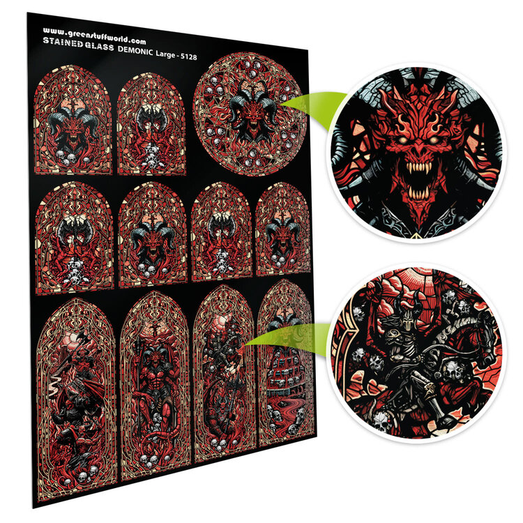 Green Stuff World Green Stuff World: Stained Glass - Demonic - Large