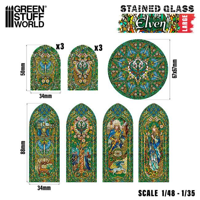 Green Stuff World Green Stuff World: Stained Glass - Elven - Large