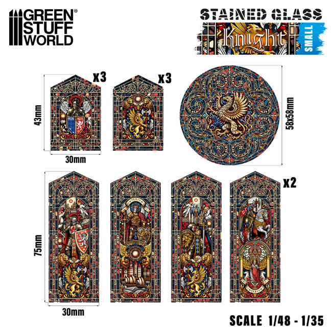 Green Stuff World Green Stuff World: Stained Glass - Knight - Small