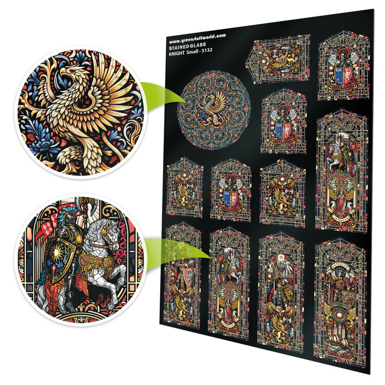 Green Stuff World Green Stuff World: Stained Glass - Knight - Small