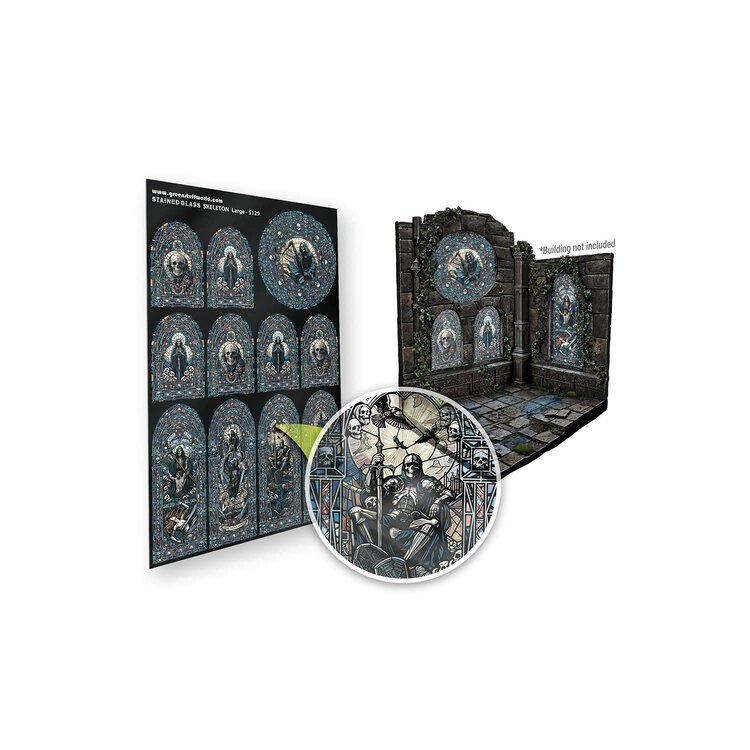 Green Stuff World Green Stuff World: Stained Glass - Skeleton - Large