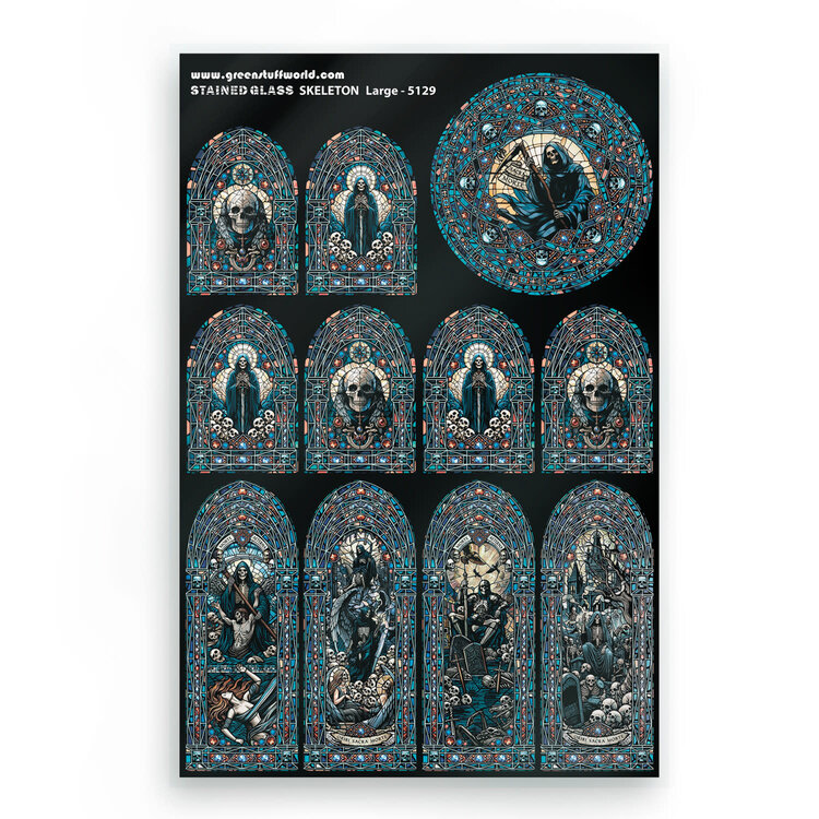 Green Stuff World Green Stuff World: Stained Glass - Skeleton - Large