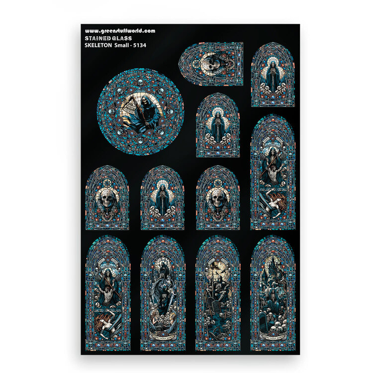 Green Stuff World Green Stuff World: Stained Glass - Skeleton - Small