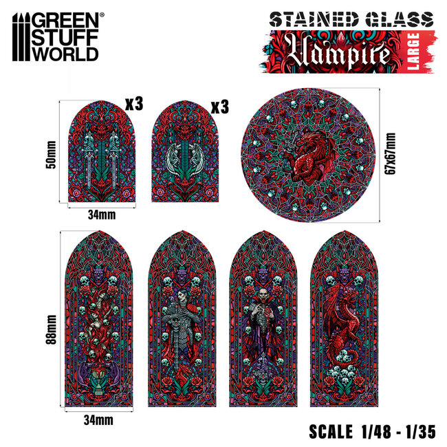 Green Stuff World Green Stuff World: Stained Glass - Vampire - Large
