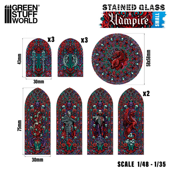 Green Stuff World Green Stuff World: Stained Glass - Vampire - Small