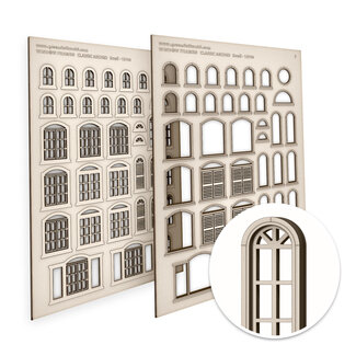 Green Stuff World Miniature Windows - Arched Classic - Small