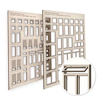 Green Stuff World Miniature Windows - Basic Square - Large
