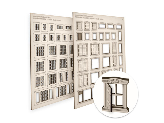 Green Stuff World Miniature Windows - Classic - Small