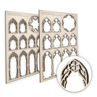 Green Stuff World Miniature Windows - Demonic - Large