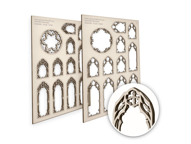 Green Stuff World Miniature Windows - Demonic - Small