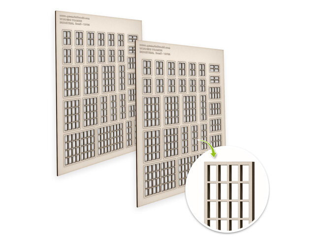 Green Stuff World Miniature Windows - Industrial - Small