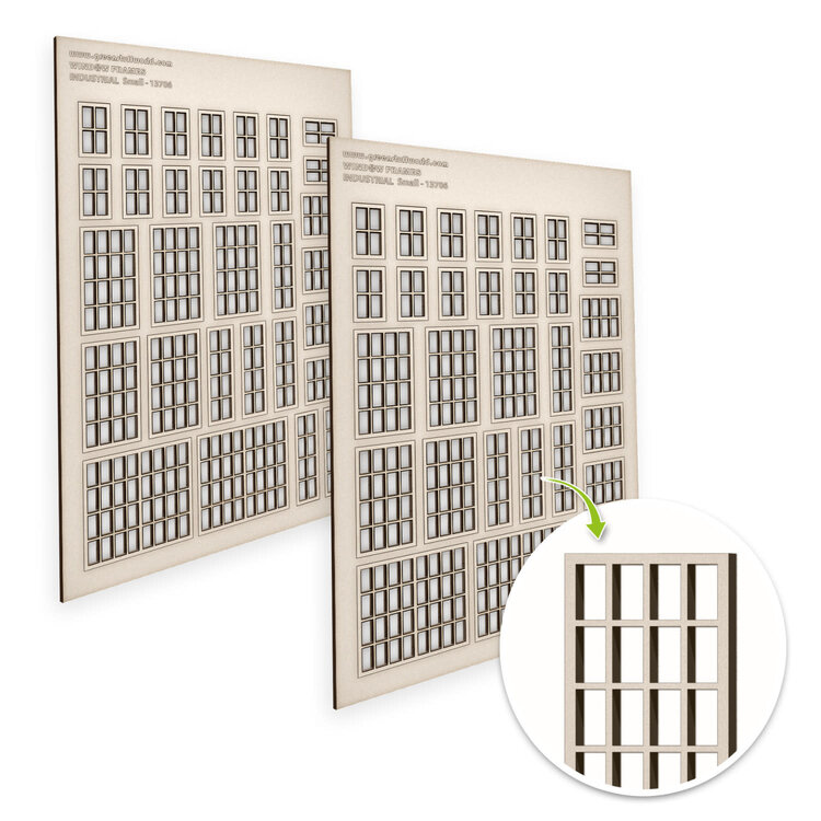 Green Stuff World Green Stuff World: Miniature Windows - Industrial - Small