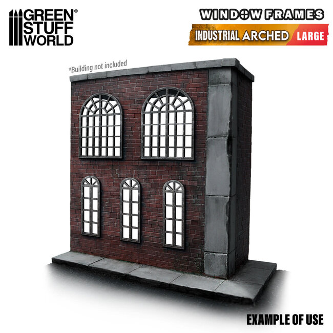 Green Stuff World Green Stuff World: Miniature Windows - Industrial Arched Type 1 - Large