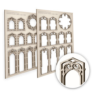 Green Stuff World Miniature Windows - Knight - Large