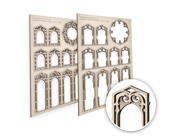 Green Stuff World Miniature Windows - Knight - Large