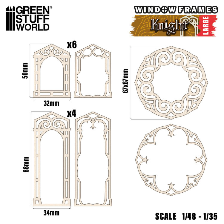 Green Stuff World Green Stuff World: Miniature Windows - Knight - Large