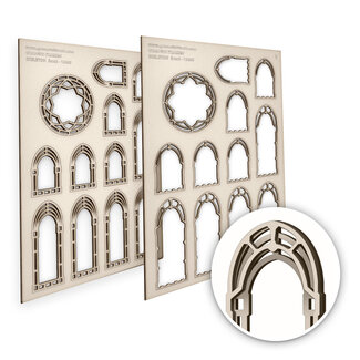 Green Stuff World Miniature Windows - Skeleton - Small