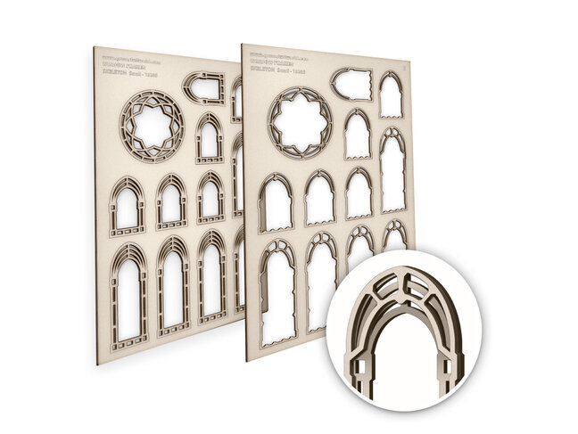Green Stuff World Miniature Windows - Skeleton - Small