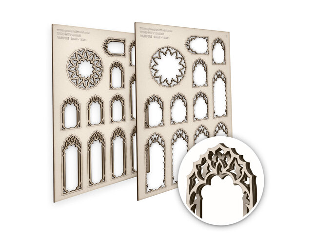 Green Stuff World Miniature Windows - Vampire - Small