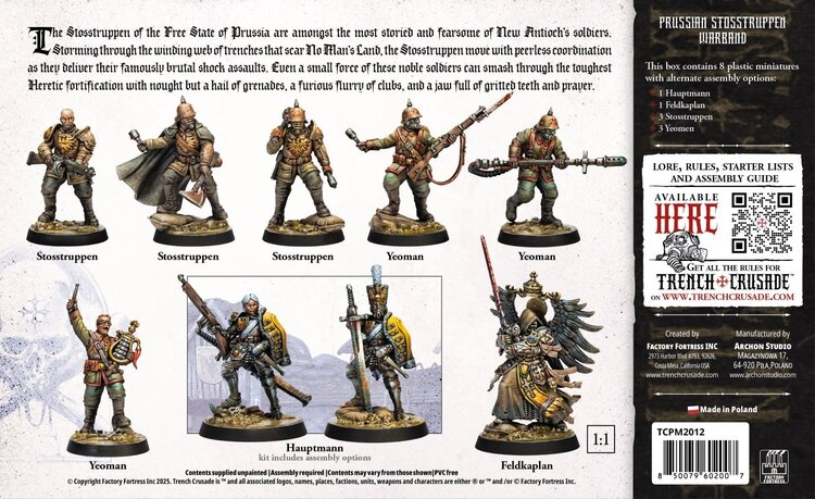 Archon Studio Archon Studio - Trench Crusade: Prussian Stosstruppen Warband - The Principality of  New Antioch
