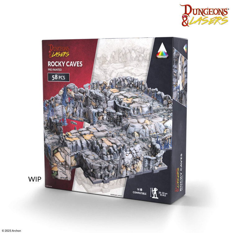 Archon Studio Archon Studio - Dungeons & Lasers: Rocky Caves - Pre-Painted