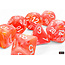 Chessex Chessex: Dahlia/white - Festive Mega-Hedral 7-Die Set