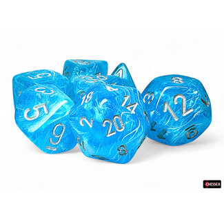 Chessex Sky/silver - Luminary Mega-Hedral 7-Die Set