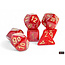 Chessex Chessex: Ruby/gold - Glitter Mega-Hedral 7-Die Set
