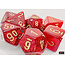 Chessex Chessex: Ruby/gold - Glitter Mega-Hedral 7-Die Set