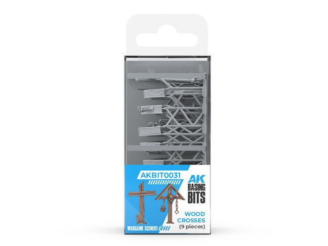 AK Interactive Basing Bits: Wargame Scenery - Wood Crosses