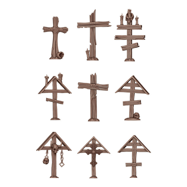 AK Interactive AK interactive - Basing Bits: Wargame Scenery - Wood Crosses