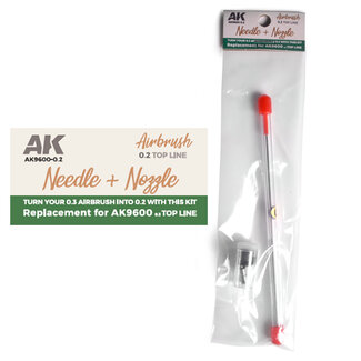 AK Interactive Needle & Noozle 0.2mm for Top Line
