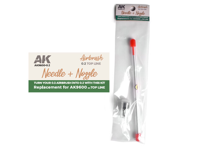 AK Interactive Needle & Noozle 0.2mm for Top Line