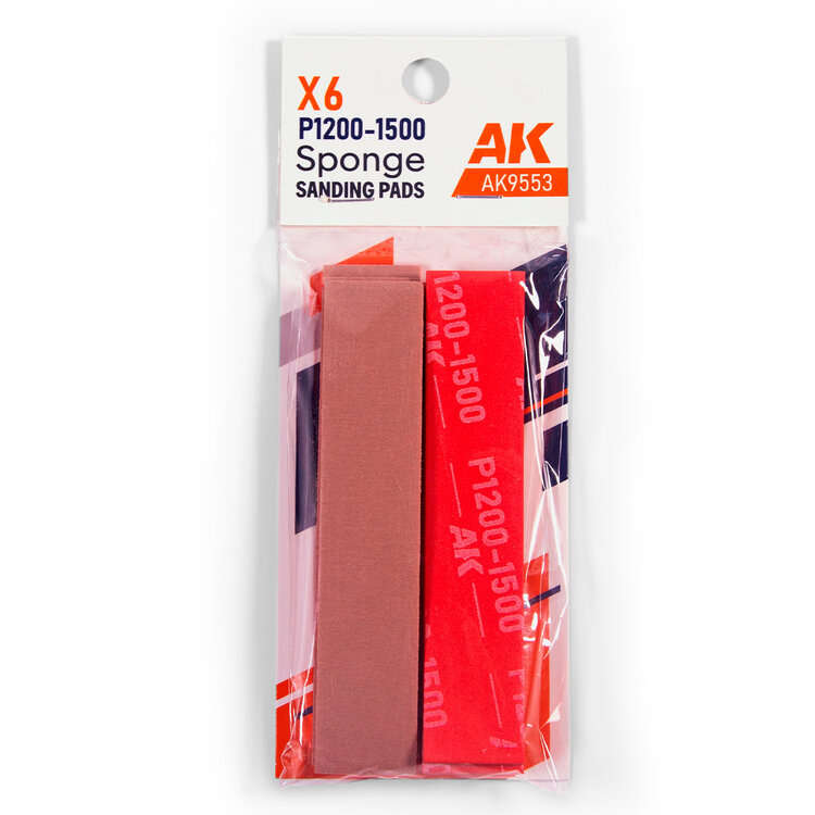 AK Interactive AK Interactive: Sponge - P1200-1500 Grit (6)