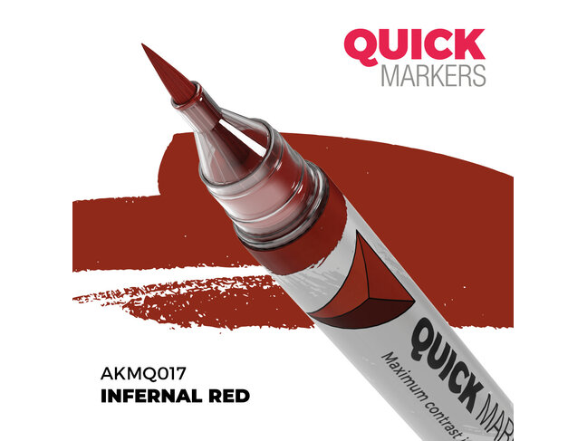 AK Interactive Quick Markers - Infernal Red
